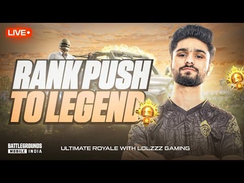 SERIOUS RANK PUSH TO LEGEND | ULTIMATE RANK PUSH OR WHAT | BGMI LIVE
