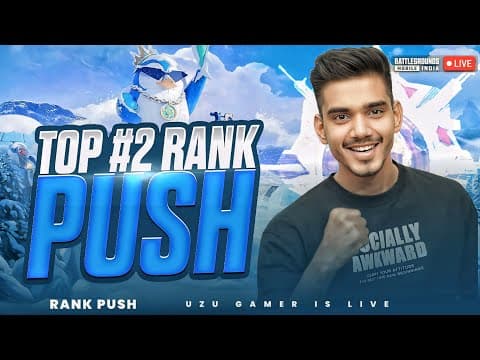 #1 GRIND BEGINS | CONQUEROR RANK PUSH DAY - 17 | BGMI LIVE | UZU GAMER