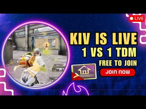 BGMI LIVE 🔥 1v1 TDM CUSTOM ROOM + CLASSIC RANK PUSH | PUBG Mobile | KIV is LIVE
